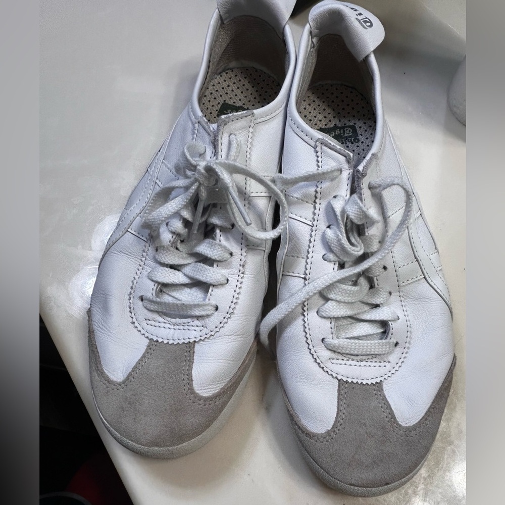 White Leather Onitsuka Tiger Mexico 66 Sneakers - Picture 7 of 8